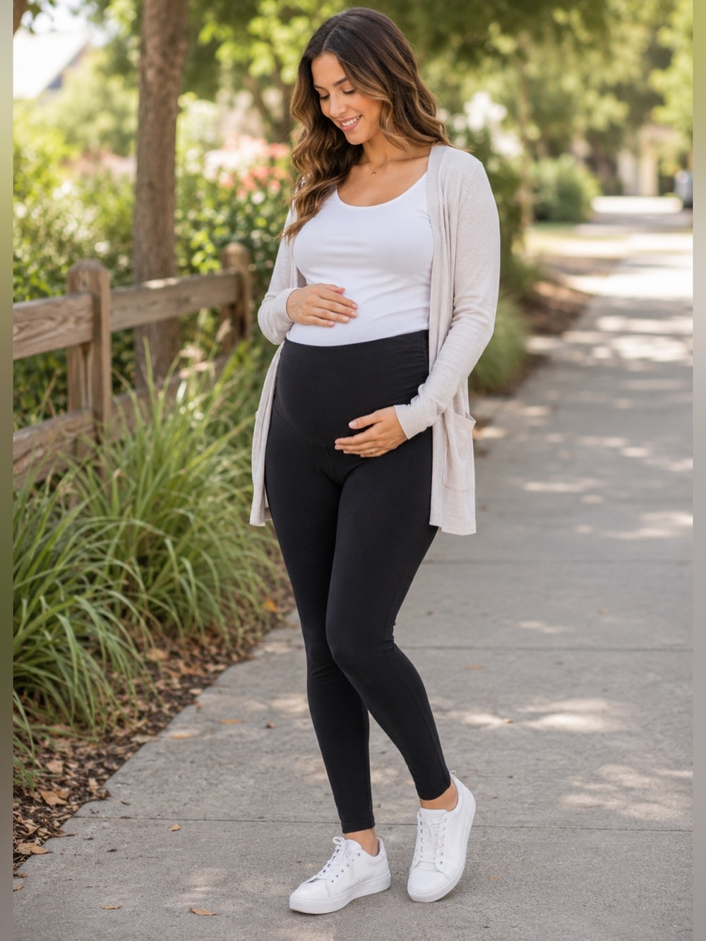 Isabel Maternity by Ingrid & Isabel Black Over Belly Leggings Size Medium
